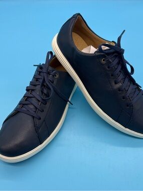 Cole Haan Grand Crosscourt II Leather Sneaker Navy Blue Size 9M